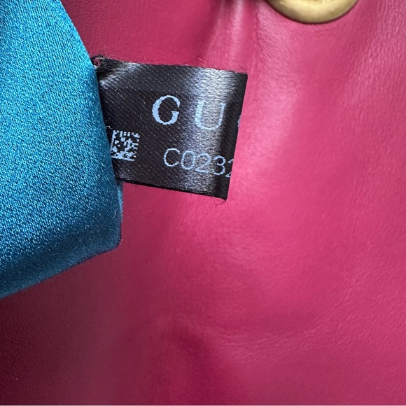 GUCCI Velvet Matelasse Small GG Marmont Shoulder Bag Crossbody Pink - Picture 13 of 17